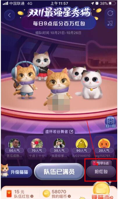 2020淘宝双十一养猫队伍红包怎么提升。