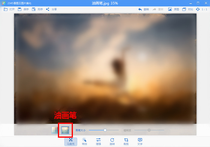 2345看图王为图片加上马赛克的操作流程。
