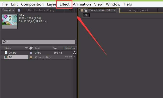AE为图片做出spotlight光照效果的图文操作。