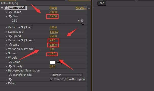 ae制作出雪花中美女效果图片的详细操作方法。