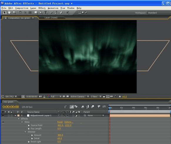 After Effects制作极光效果的图文操作。