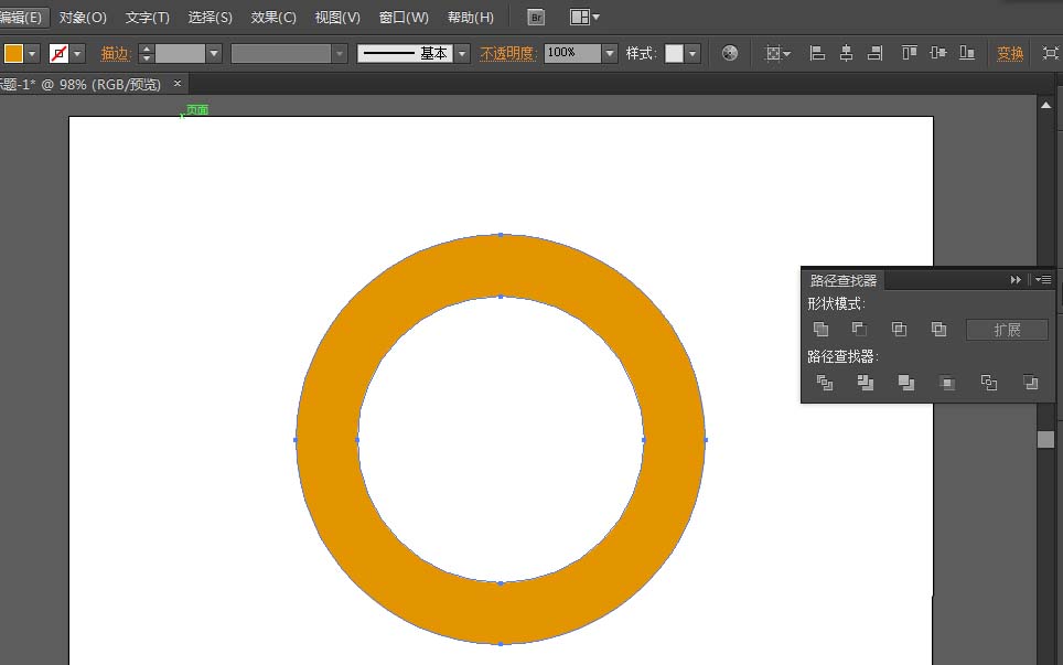 ai绘制3D立体圆环形的图文操作。