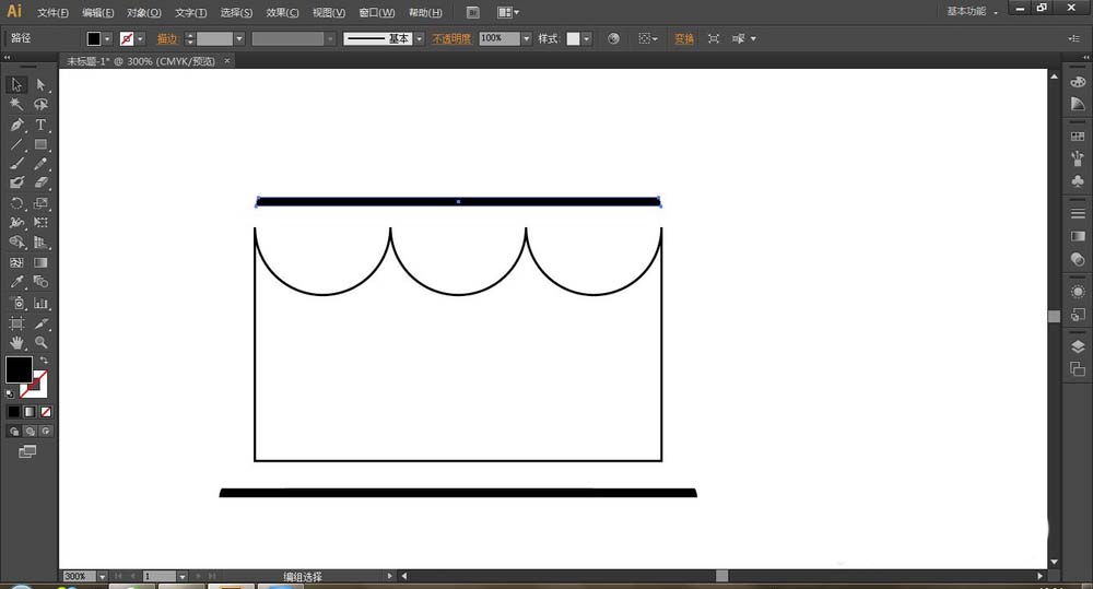 ai设计简笔画效果的蛋糕图标的教程。