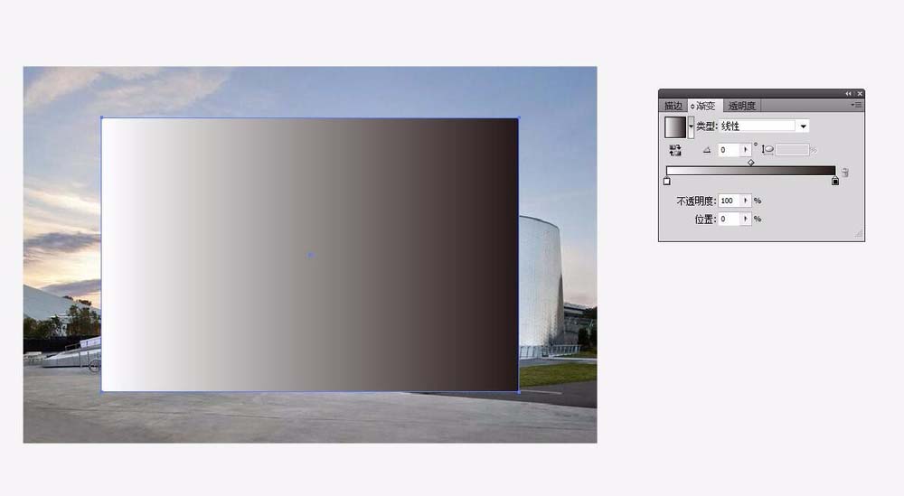 AI为图片添加渐透明效果的详细操作步骤。