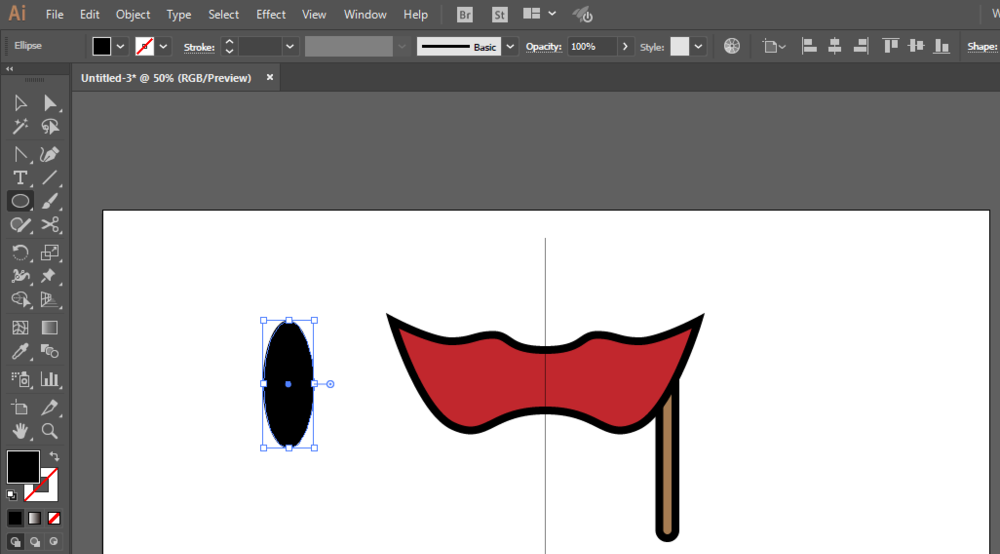 ai制作出计舞会面具图标的具体操作。