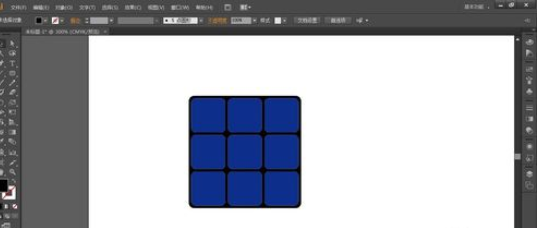 ai做出魔方图案的操作流程。
