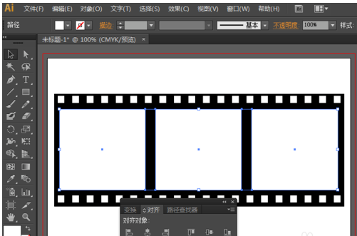 ai制作胶卷效果图的操作流程。