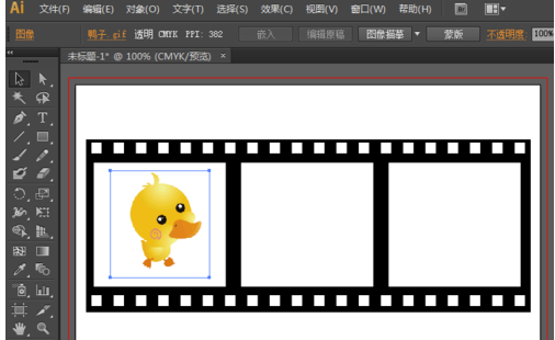 ai制作胶卷效果图的操作流程。
