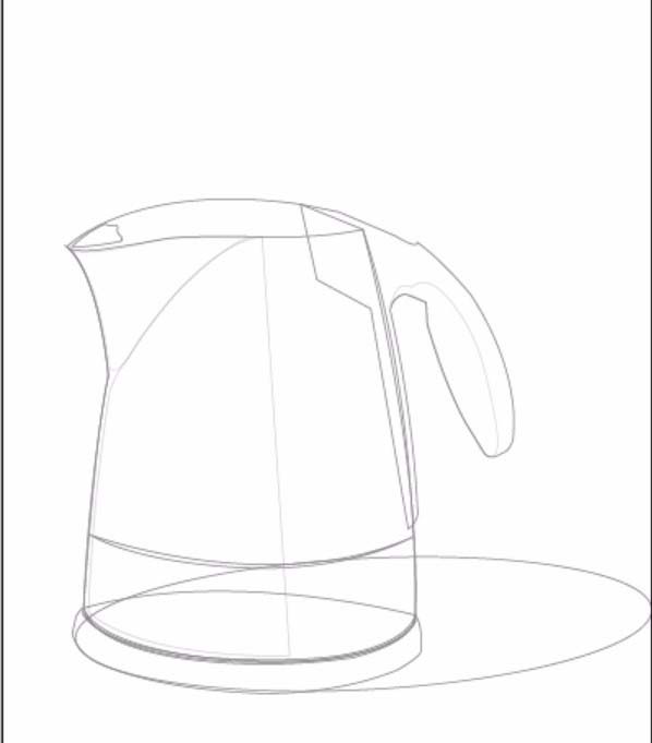 ai制作卡通电热水壶的图文操作。
