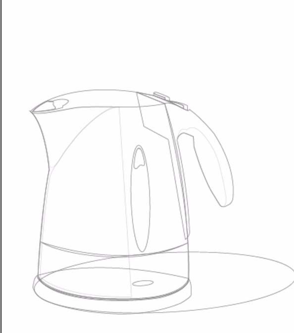 ai制作卡通电热水壶的图文操作。