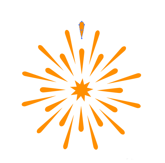 ai制作矢量烟花图的操作步骤。