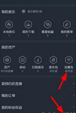 阿里星球中开通流量包的具体方法。