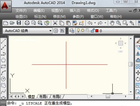 AutoCAD绘制中心线的操作过程。