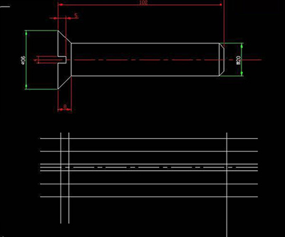 AutoCAD 2007制作螺丝钉的简单操作。