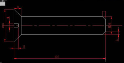AutoCAD 2007制作螺丝钉的简单操作。