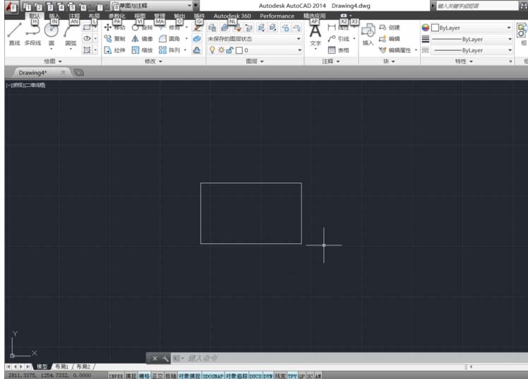 AutoCAD制作有具体参数数据矩形的图文操作。