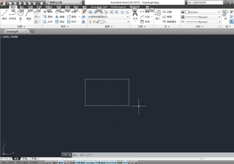 AutoCAD制作有具体参数数据矩形的图文操作。