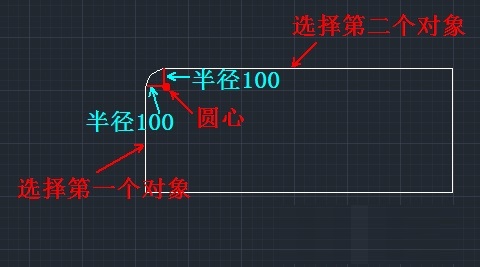 AutoCAD做出圆角的使用教程。
