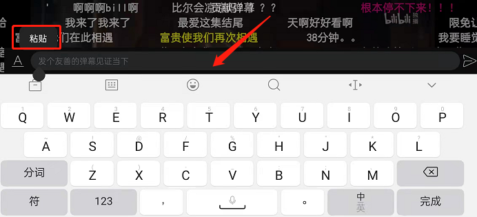 哔哩哔哩怎么复制弹幕口令。