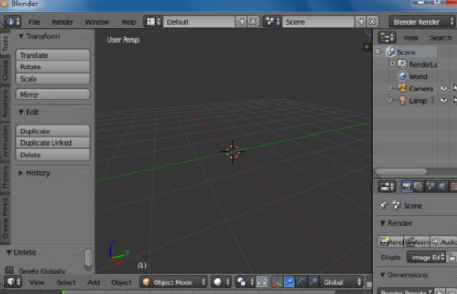 blender导入模型的操作过程。