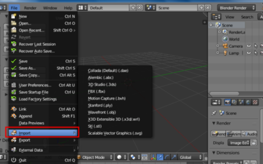 blender导入模型的操作过程。