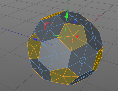 C4D制作一个立体足球模型的操作流程。