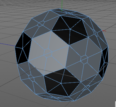 C4D制作一个立体足球模型的操作流程。