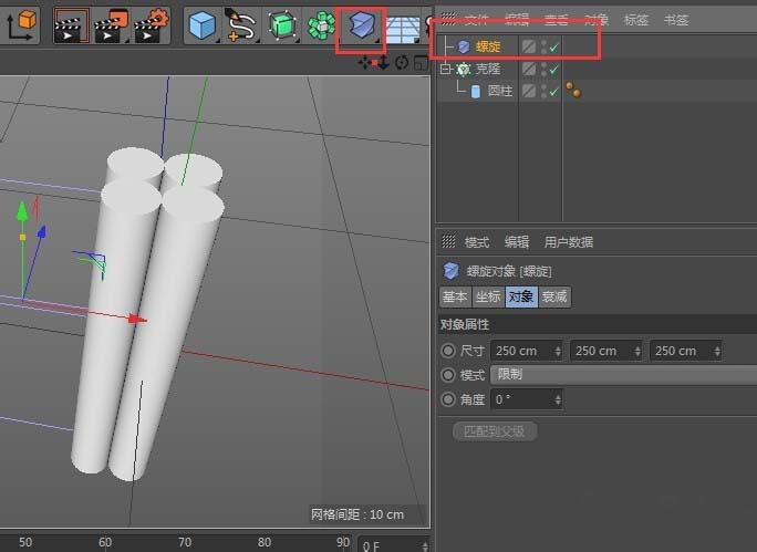C4D使用变形器制作绳子模型的详细操作。