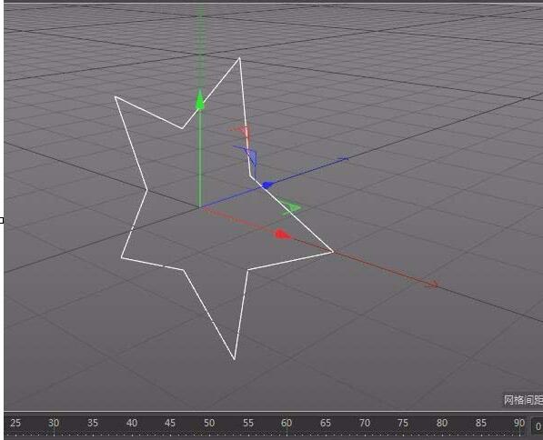 c4d做出五角星的操作过程。