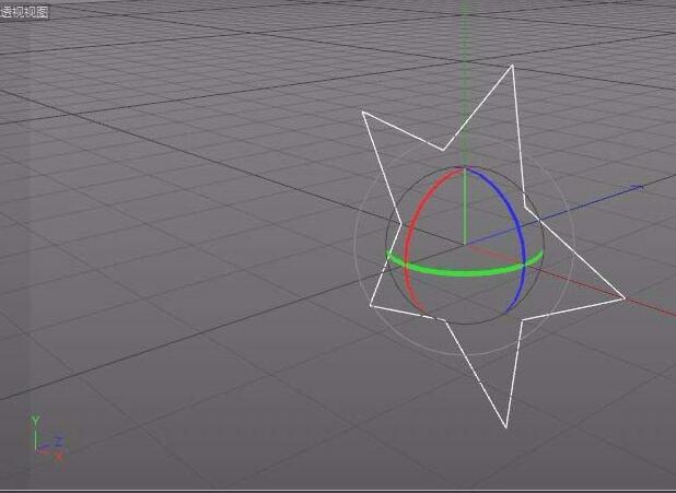 c4d做出五角星的操作过程。