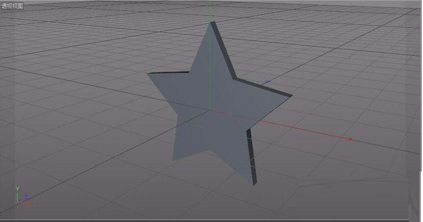 c4d做出五角星的操作过程。