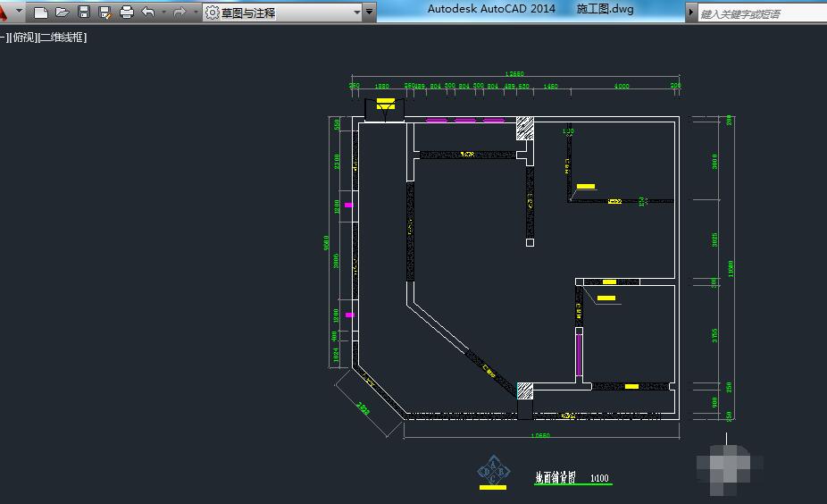 CAD绘制地面铺设图纸的详细操作。
