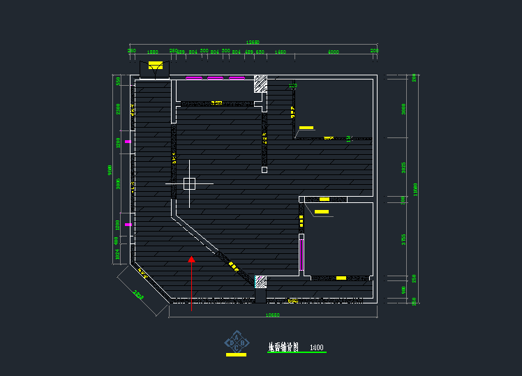 CAD绘制地面铺设图纸的详细操作。
