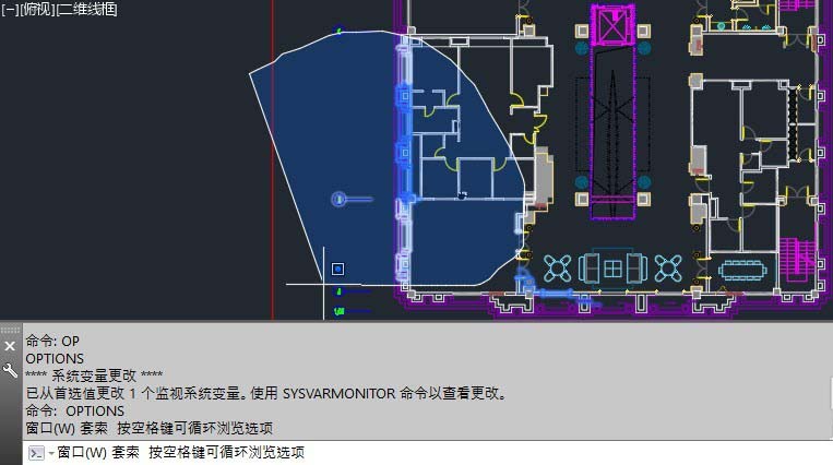 CAD2015框选变成套索形式的处理操作讲述。