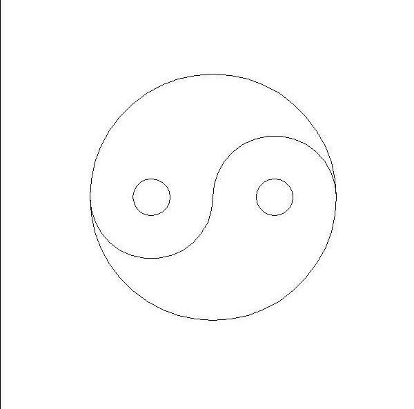 CAD制作八卦图的操作流程。