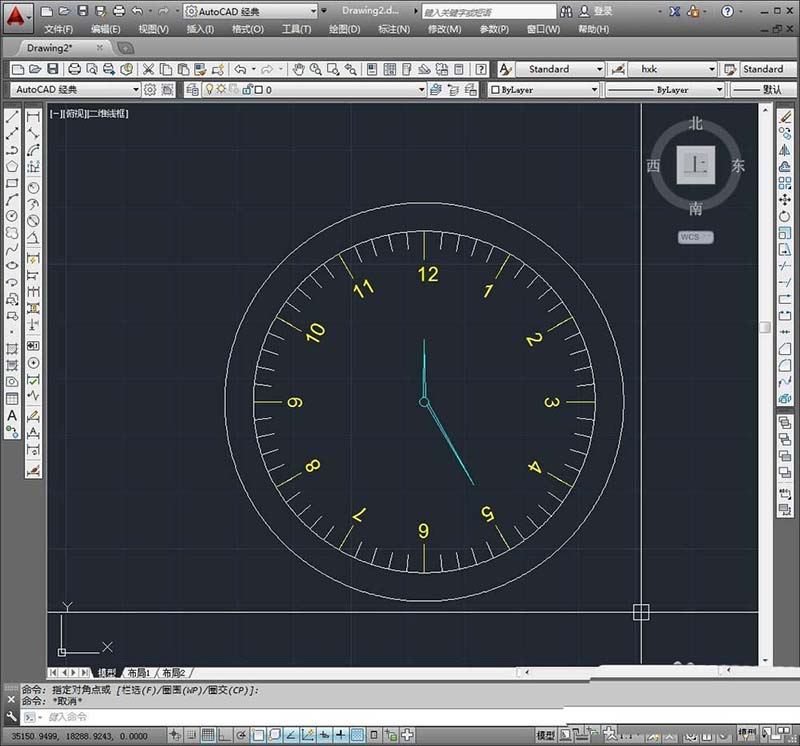 cad制作手表表盘的操作过程讲述。
