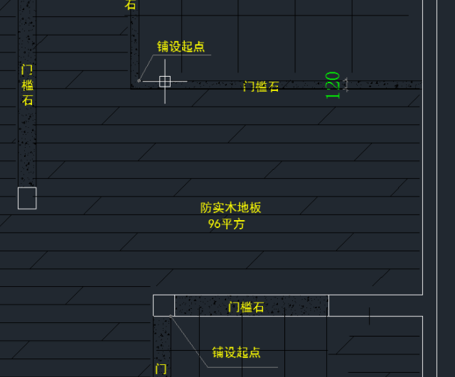 CAD绘制地面铺设图纸的操作流程。