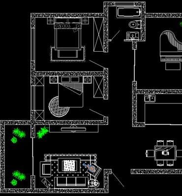cad2007绘制户型图的操作流程。