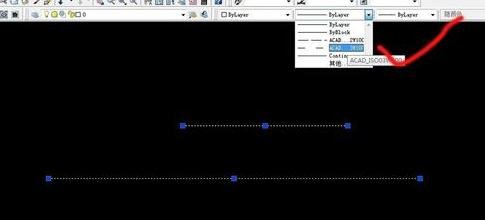 cad2010制作虚线的简单操作。