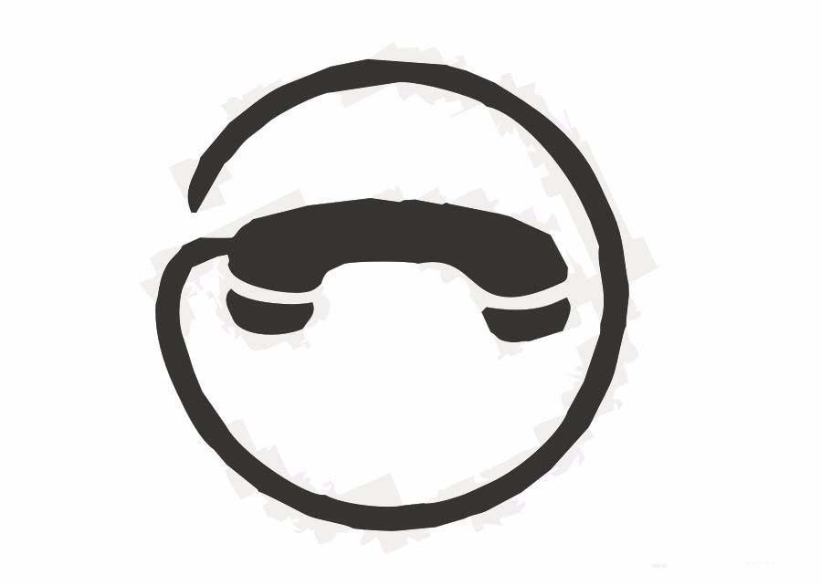 CDR制作电话图标的图文操作。