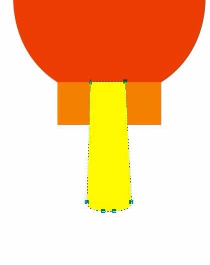 cdr制作立体红色乒乓球拍的图文操作。