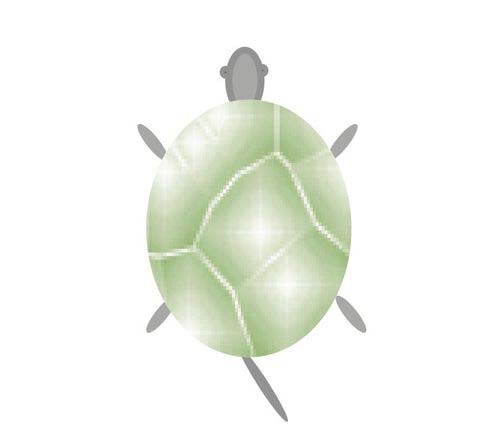 cdr制作卡通风格小乌龟的图文操作。