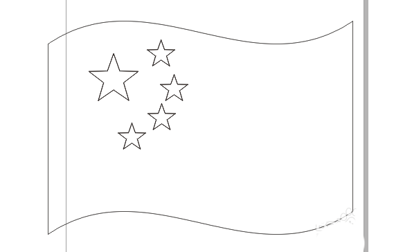 cdr制作五星红旗的操作流程。