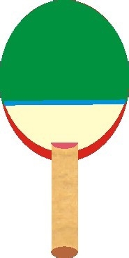 cdr制作彩色乒乓球拍的操作过程。