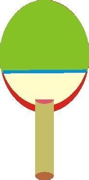 cdr制作彩色乒乓球拍的操作过程。