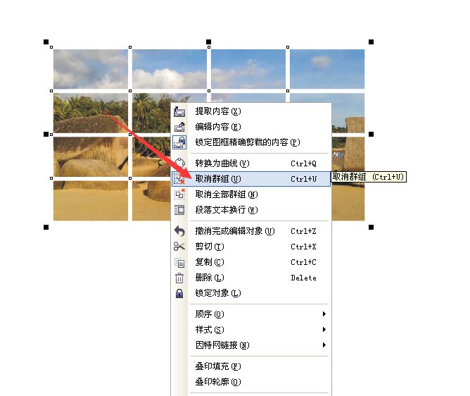cdr制作网状图片的图文操作。