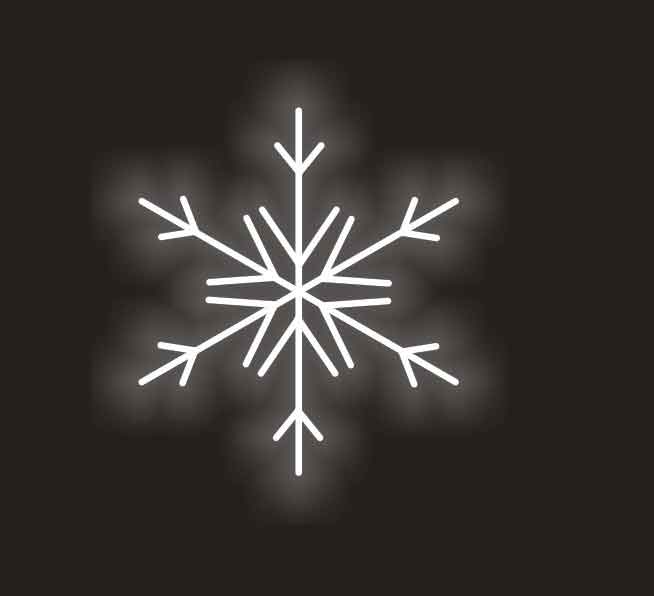 CDR做出雪花效果图的操作流程。
