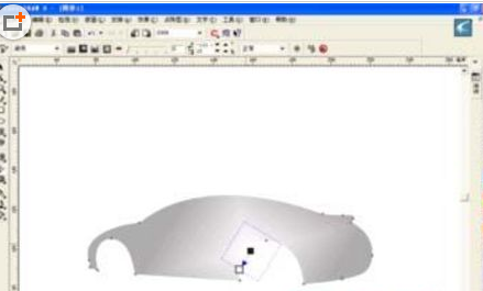 CDR做出浅蓝色宝马汽车的操作流程。