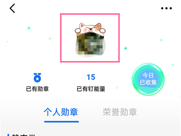 钉钉如何取消头像挂件。
