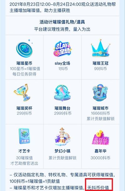抖音璀璨星币多少钱一个。